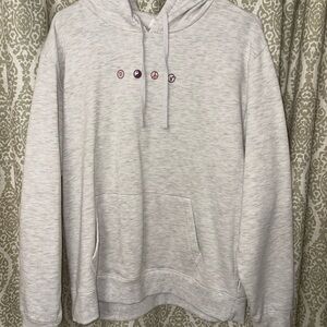 Gray Hoodie with Subtle Embroidery